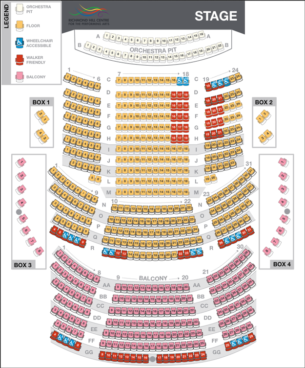 Sony Centre For The Performing Arts Toronto On Seating Chart